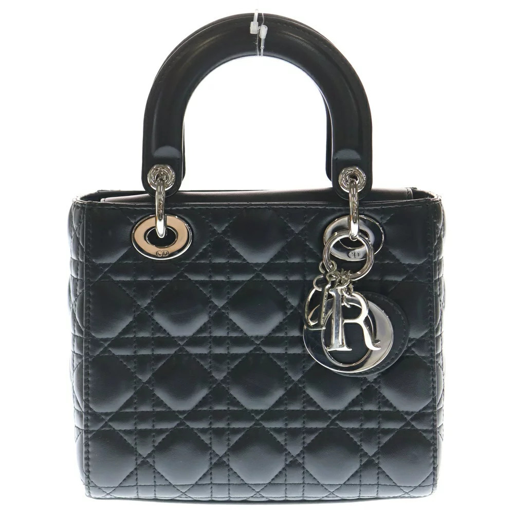 Christian Dior Lady MyABCDior Black Lambskin Handbag Shoulder Bag